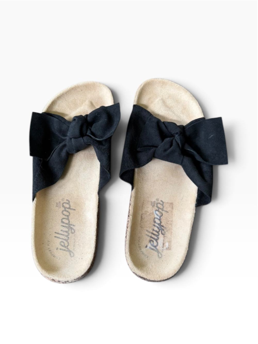 Women's Jellypop Black Bow Sandals Size 8